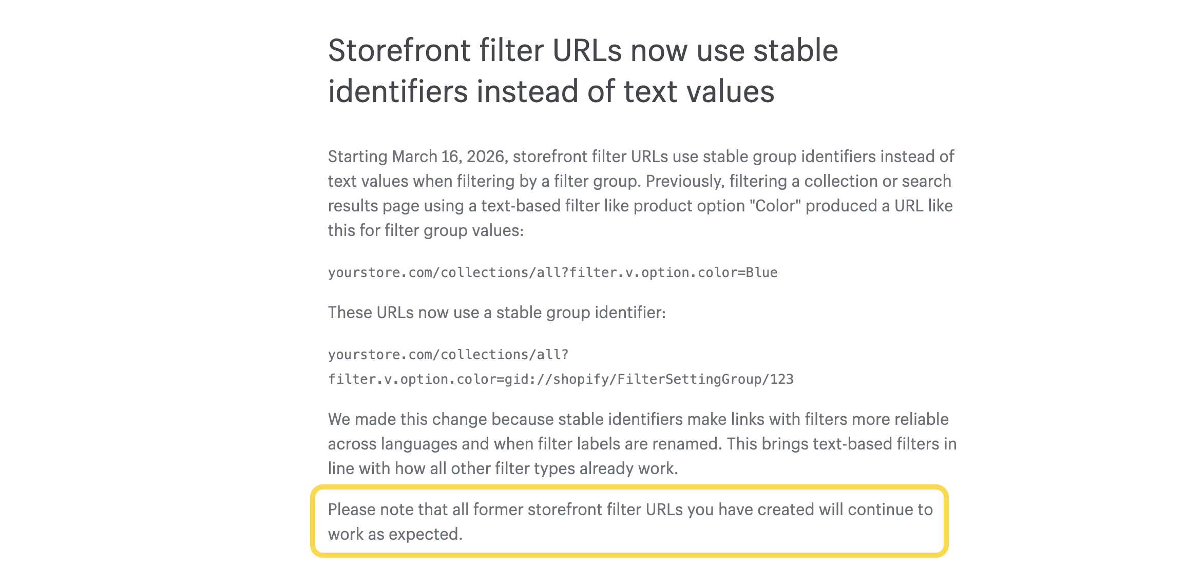 Shopify official announcement