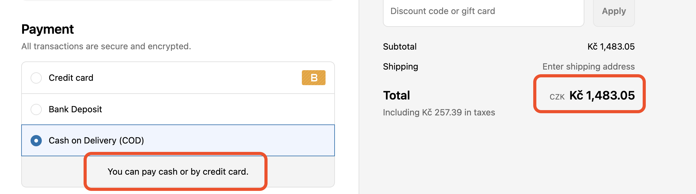 Manual payment method on Shopify – converted amount to shop currency