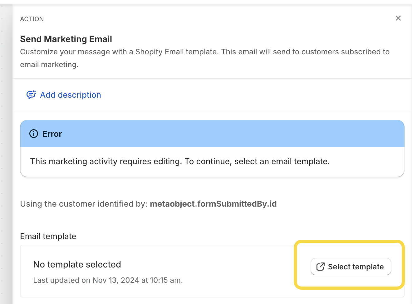 Customize marketing email using Shopify email app