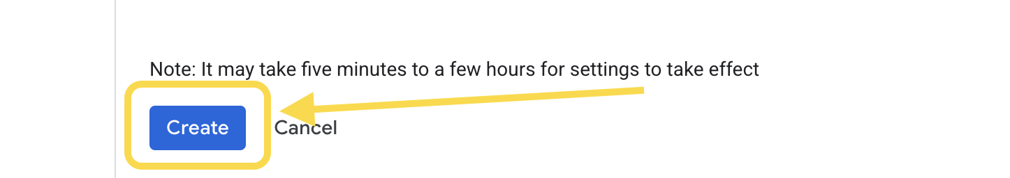 Create credentials in the Google Cloud Console