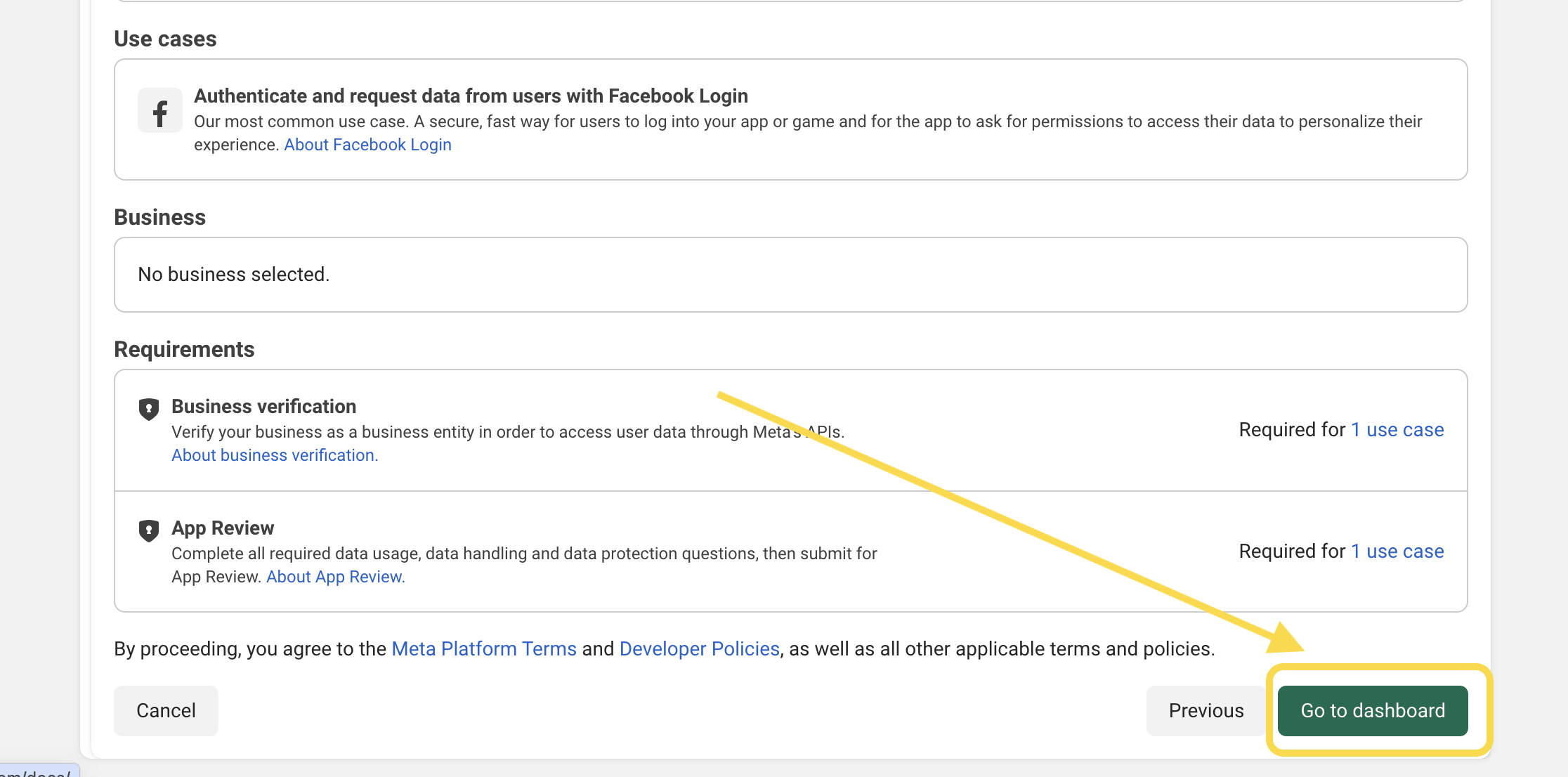 Meta - Review the Overview page