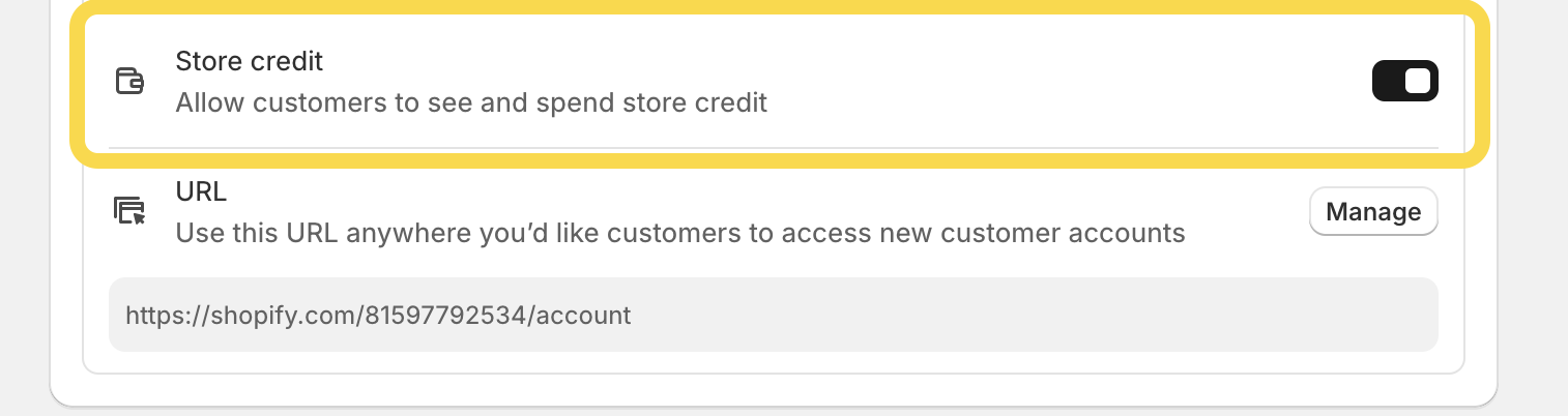 Enabling store credits as a payment method on Shopify