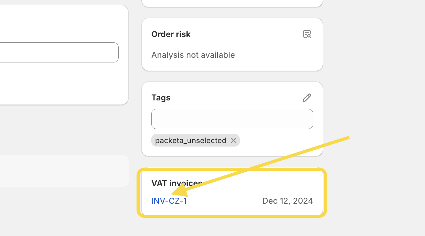 Download the VAT invoice from the order detail in the VAT invoice section