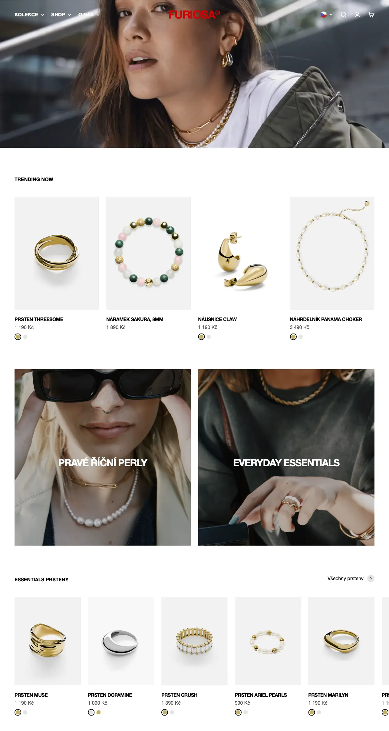 Screenshot of Furiosa Shopify store