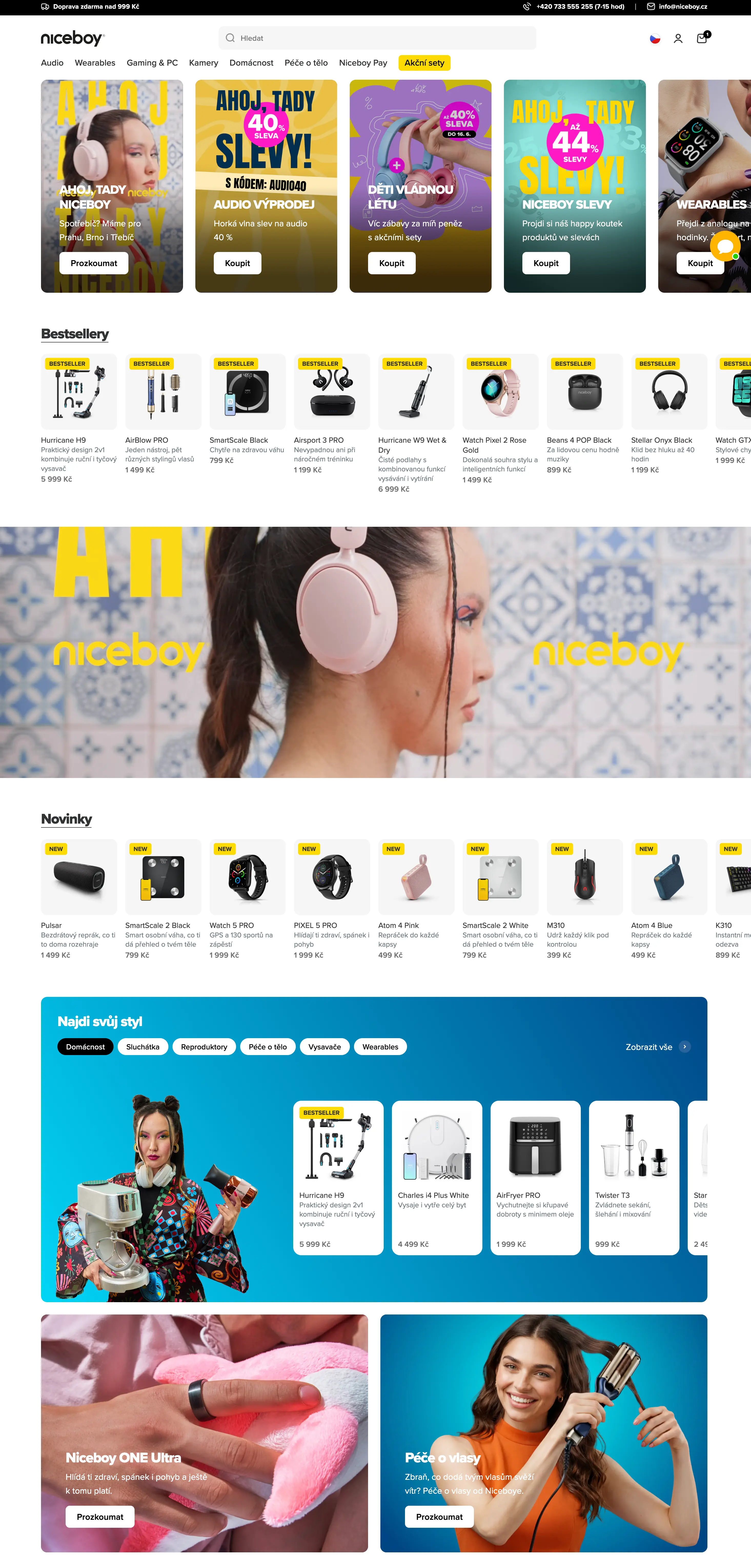 Screenshot of Niceboy Shopify store